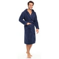 thumbnail image 3 of Men Hooded Bathrobe For Men 100% Cotton Terry Bathrobes with Hood Towel Spa Robe, 3 of 7