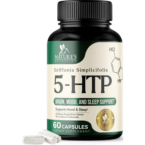 5HTP Capsules 200 mg 5HTP Plus Calcium for Calm and Mood Support