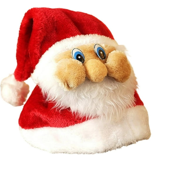 Christmas Hat 2025 Santa Hat Xmas Holiday Hat for Unisex Classic Faux Fur Christmas New Year Festive Holiday Party Supplies