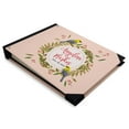 thumbnail image 2 of Darling Souvenir Livre d'Or de Mariage Couverture Rigide, Couronne de Feuilles Roses & Oiseaux, 9 x 12 Pouces, 2 of 5