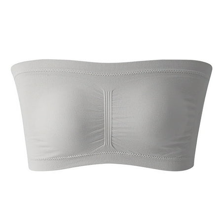 

〖TOTO〗Bras For Women Stretch Strapless 1 Piece Bra Summer Bandeau Bra Plus Size Strapless Bra Comfort Wireless Bra Padded Top Bra For Women