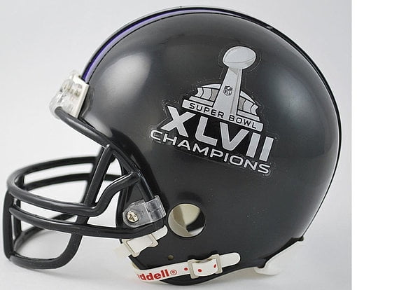 Baltimore Ravens Replica Mini Helmet w Z2B Face Mask Super Bowl 47 Champion by