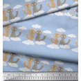 thumbnail image 3 of Soimoi Rayon Fabric Floral,Clouds & Cat Kids Decor Fabric Printed Yard 42 Inch Wide, 3 of 3