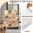 thumbnail image 6 of FKELYI Retro Flower Print Armchair Slipcover Stretchable Couch Sofa Cover with Elastic Bottom Furniture Protector for Living Room Office Reception Reading Sofa, 6 of 7