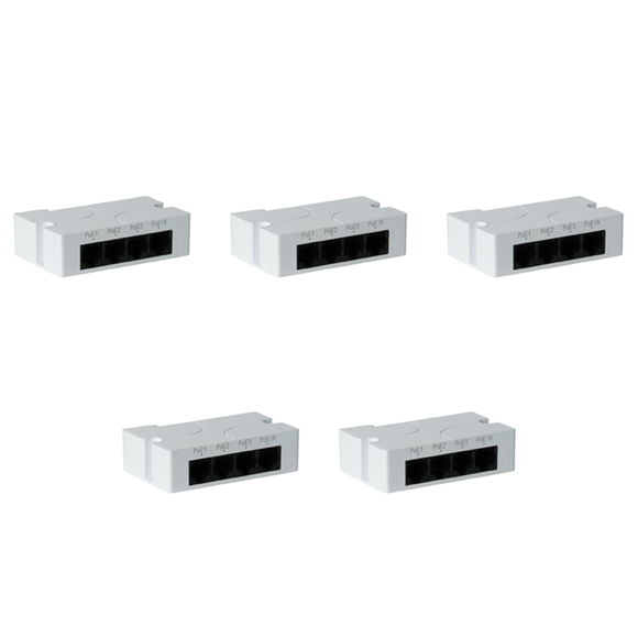 1 to 3 Port PoE Extender Passive Cascadable IEEE802.3Af for IP Port Transmission Extender for POE Switch NVR IP (5Pcs)