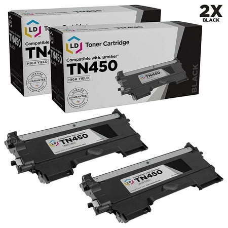 Compatible Brother Set of 2 TN450 High Yield Toner Cartridges TN-450 TN420 TN-420 MFC-7240 MFC-7360N MFC-7365DN MFC-7460DN MFC-7860DW HL-2240 HL-2130 HL-2132 HL-2220 HL-2230
