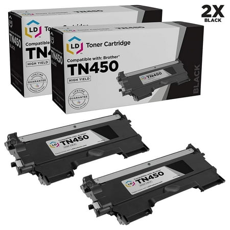 Compatible High Yield Toner - Compatible Brother Set of 2 TN450 High Yield Toner Cartridges TN-450 TN420 TN-420 MFC-7240 MFC-7360N MFC-7365DN MFC-7460DN MFC-7860DW HL-2240 HL-2130 HL-2132 HL-2220 HL-2230 HL-2240D