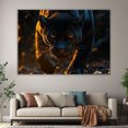 thumbnail image 6 of Mudket Panther in Golden Light Canvas Wall Art, Framed Wild Animal Wall Decor for Men's Office Living Room, Cool Leopard Wall Art Ready to Hang - 12"L x 8"W, 6 of 10