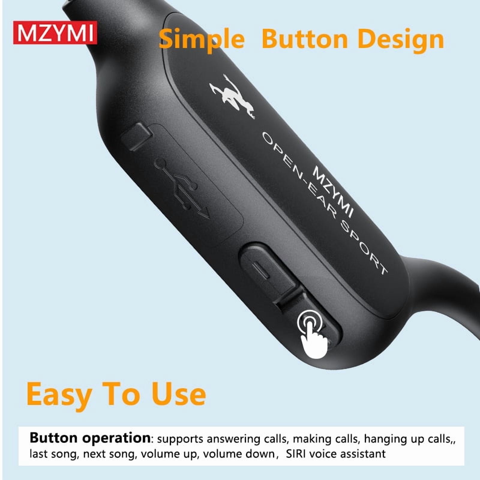 MZYMI Bone Conduction TWS Headset A28 Neckband Bluetooth Open Ear Headphone Sport Waterproof Music Earphone With Mic For Android iOS