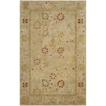 SAFAVIEH Antiquity Whitaker Floral Bordered Wool Area Rug, Taupe/Beige, 6' x 9'