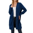 thumbnail image 4 of STARVNC Women Button Down Solid Color Cardigan, 4 of 7