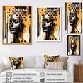 thumbnail image 4 of Designart "Gold Transcending Female Portrait V" Modern Woman Canvas Wall Art, 4 of 5