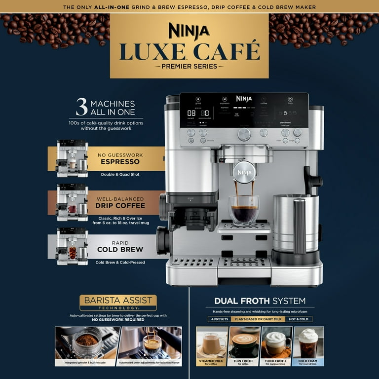 Ninja Luxe Café Premier Espresso & Drip Coffee Maker, Cold Brew