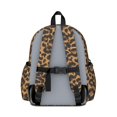 thumbnail image 3 of Black and Brown Leopard Print Backpack for School, Cute School Bag with Adjustable Shoulder Straps and Padded Back, 13.4"x11"x4.7", 3 of 5