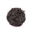thumbnail image 1 of Extensión de moño de cabello humano, pieza de cabello de moño desordenado, coleteros de cabello rizado, extensiones de cola de caballo de moño para mujeres y niñas, postizo de donut Updo Bot, 1 of 5