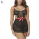 thumbnail image 1 of Encantadora ropa de dormir de encaje para mujer Vestido de malla Perspectiva Lencería Ropa de dormir hueca Monstrate XX000156-02, 1 of 7