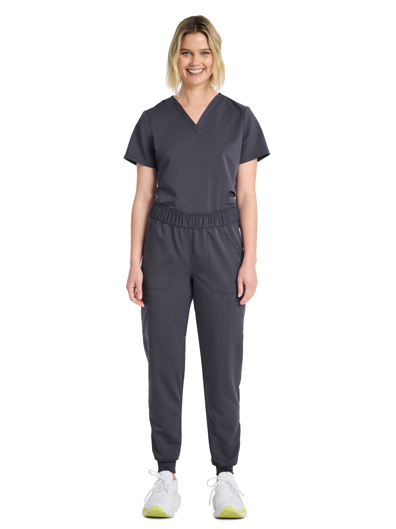 Scrubstar Ultimate Women’s Petite Antimicrobial Cargo Jogger Scrub Pant, Sizes XS–XL