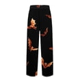 thumbnail image 2 of Domuza Mens Halloween Pajama Pants Casual Drawstring Elastic Waist Spooky Funny Print Pjs Trousers Relaxed Fit Cute Wide Leg Lounge Sleep Pants 2XL, 2 of 4