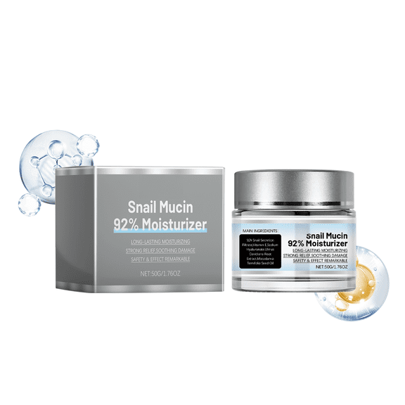Alvantor Face Moisturizer 92% Snail Mucin Cream for Dull Skin, Fine Lines & Firming - 1.76oz