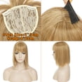 thumbnail image 3 of SEGO Bangs Clip in Real Hair Extensions Toupee Synthetic Hair Topper For Thinning Hair Fake Bang Hair Piece For Woman, 3 of 7