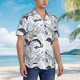 thumbnail image 3 of Balery Sea Animal Camisas hawaianas de manga corta para hombre, camisas playeras de corte holgado, camisas de vacaciones con botones,X-Large, 3 of 7