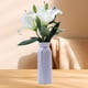 thumbnail image 5 of Florero Moderno Geométrico de Plástico - Pequeño Adorno Floral para Sala de Estar, 20,5 Cm de Alto, Blanco/Gris/Rosa/Azul, Decoración para El Hogar y La Oficina, 5 of 6