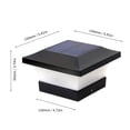 thumbnail image 3 of Mistaha Solar Post Light Fence Lamp Outdoor for Wooden Posts IP65 Water-resistant LEDs Postcap Lantern for Yard Walkway Porch Garden, 3 of 8