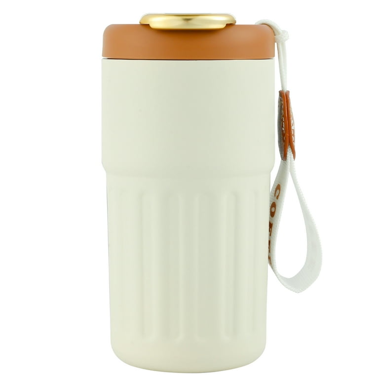 Thermos Red Tan 6402 VTG Wide Mouth Quart Travel Hot Cold “Glass Liner  Thermos”
