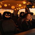 thumbnail image 4 of 2 Pack Halloween Jack O Lantern Pumpkin Car Headrest Covers Scary Pumpkin Face Head Rest Protector Covers Auto Interior Holiday Decor For Car SUV Truck, 4 of 5