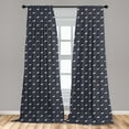 thumbnail image 5 of Ambesonne Horses Curtains, Wild Mustang Pattern, Pair of 28"x84", Purple Grey White Pink, 5 of 5
