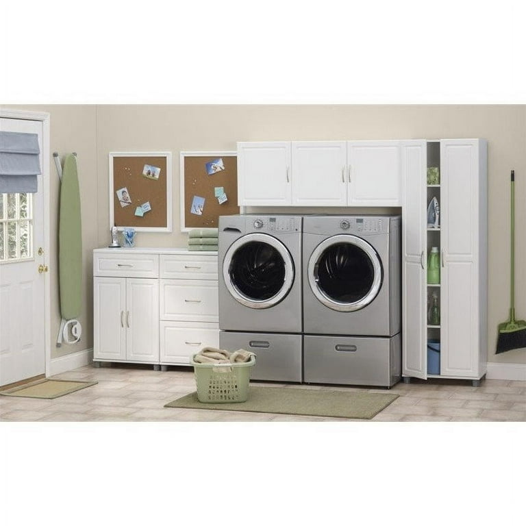 Ameriwood Home SystemBuild Laundry Kitchen Bathroom Garage Storage Cabinet Bundle Set of 2 Wall Cabinet Standing Cabinet Walmart