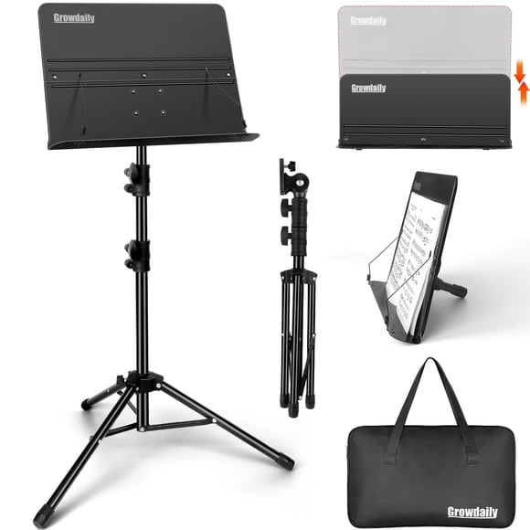 Soporte de música portátil plegable GrowDaily con bolsa de transporte