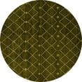 thumbnail image 1 of Ahgly Company Indoor Round Oriental Yellow Industrial Area Rugs, 4' Round, 1 of 4