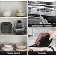 thumbnail image 3 of Arecovas 4-in-1 Portable Glass Air Fryer, 140–400°F Precise Heat, Max Crisp Technology, 4.2QT & 1.6QT Dual Capacity, Freezer & Dishwasher Safe, Bake, Recrisp, Air Fry, 3 of 9