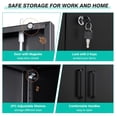 thumbnail image 6 of 36 inch Metal Storage Cabinet with Doors and Shelves,Small Garage Storage Cabinet with Lock,Black Metal Cabinets with Locking Doors for Home,Office,Short Garage Cabinets, 6 of 7