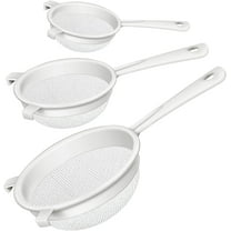 3 Pack Fine Mesh Strainers 3", 5", 7" Kitchen Sieves Sifters Strainers Set for Kefir Tea Juice Pasta Food Flour Baking