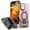 Rosegold, variant on ELEHOLD Magnetic Case for iPhone 16 Plus, Military Grade Shockproof Rugged Case Built-in Metal Camera Cover with Stand,Black