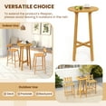 thumbnail image 5 of Gymax 24'' Bar Height Table w/ Footrest Patio Bistro Table for Indoors Outdoors, 5 of 6