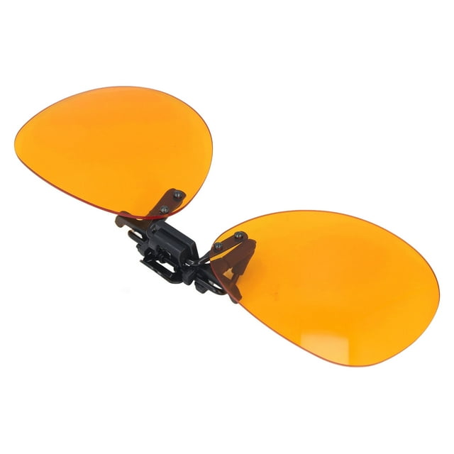 Blue Light Blocking Glasses, Portable Orange Glasses Clip Lens Clip On Blue Light Blocking Glasses Blue Light Filter Glasses With Efficient Blue Lights Blocking 180 Degree
