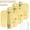 Polished Brass, variant on Self-Closing Door Hinge 3.5 Inch Rounded 5/8 Radius Interior, Spring Loaded Hinge Adjustable Tension for Garage Residential Standard Bedroom Indoor Doors, 3 Pack, Matte Black, UL Listed