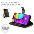 thumbnail image 5 of ELEHOLD for iPhone 16 Plus Flip Case, Wallet Zipper Magnetic Buckle Kickstand Wrist Strap Multifunctional Card Slots Wallet Business Case with Crossbody and Wrist Strap,Black, 5 of 8