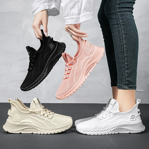 Primavera verano nuevas llegadas zapatos para correr para mujer zapatos de tenis ligeros para caminar zapatillas de deporte comodas antideslizantes de moda Walmart en linea