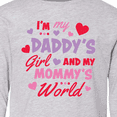 thumbnail image 4 of Inktastic Valentine's Day I'm My Daddy's Girl and My Mommy's World Long Sleeve Youth T-Shirt, 4 of 5