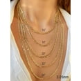 thumbnail image 3 of Jewelheart 14 K Yellow Real Gold Flat Mariner Chain 2.4-4.65 mm Thick Diamond Cut Anchor Link Pendant Necklace For Men Women  16"-24", 3 of 5