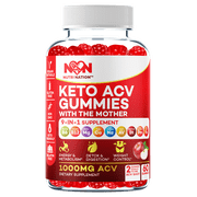 Nutri Nation Keto ACV Gummies with BHB Salts 1000mg, 5 Bottles (300 Count)