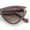 Beige - Brown, variant on Womens Triangle Gothic Fashion Cat Eye Plastic Retro Sunglasses All Black