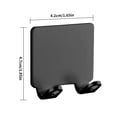 thumbnail image 4 of Estante para afeitadora de barba, recortador de barba manual para baño, soporte montado en la pared, percha de aluminio, negro, 2 piezas Inevent HA002294-02, 4 of 6