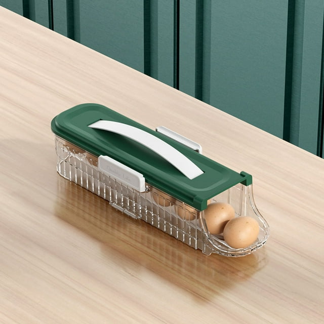 SIfdSeng Porte-Œufs pour Réfrigérateur Organisateur Automatique d'Œufs Roulant Cuisine Contenant d'Œufs Roulant pour Réfrigérateur avec Couvercle Distributeur d'Œufs Empilable et Rangement Organisateur de Porte-Œufs à 3 Niveaux