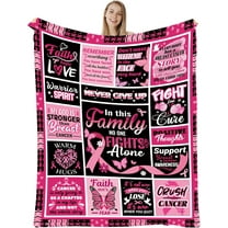 Breast Cancer Gifts, Breast Cancer Gifts for Woman, Breast Cancer Survivor Gifts for Woman, Breast Cancer Blanket Gift, Breast Cancer Gifts for Friend Woman After Surgery Blanket, 50x60