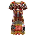 thumbnail image 4 of Carnival Circus Amusement Family Theme Park Dress Summer Street Style Dresses Female Short Sleeve Printed Sundress, 4 of 7